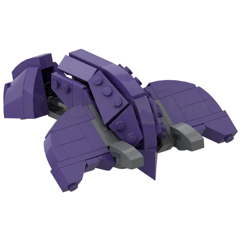 134pcs MOC Building Blocks Alien Patrol Hover Craft Side Stabilizer Fins Front Sensor Pod DIY Brick Kit Desktop Display Model