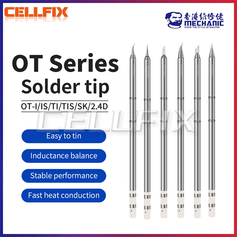 MECHANIC OT Series Integrated Solder Iron Tip anti-static Rapid Heating External Heat Suit For T12 Pro Soldering Station