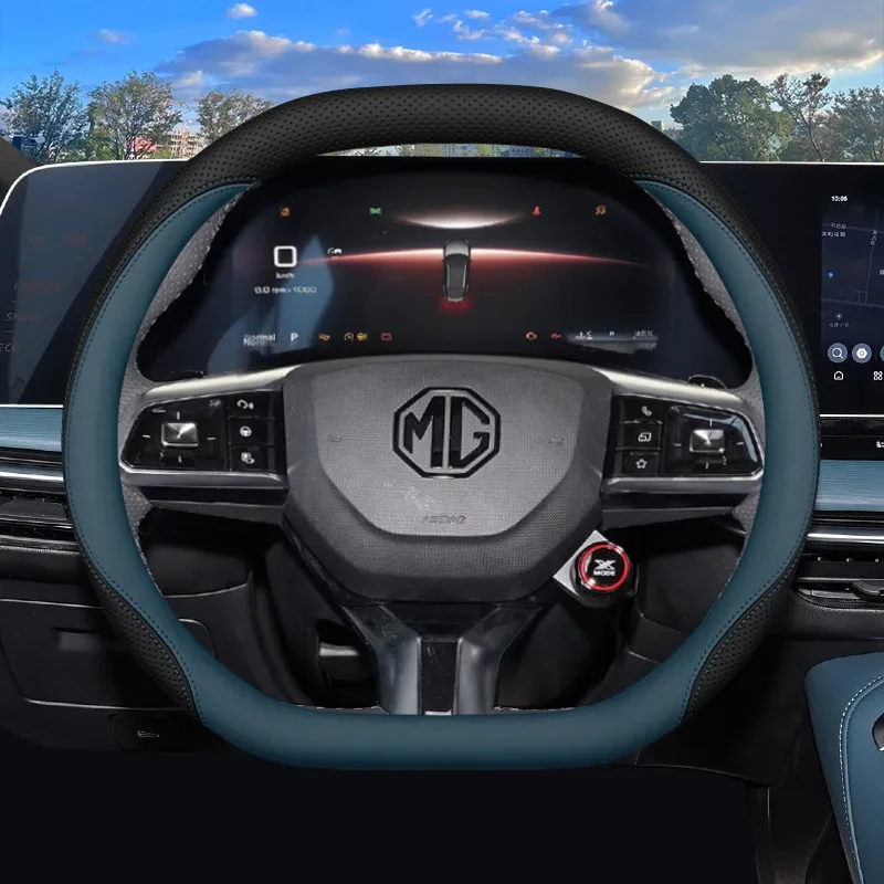 For MG 7 5 Scorpio One Mulan 4 EV 2023 2024 2025 Car Steering Wheel Cover Ultra Thin Leather Anti Slip Protective Accessories