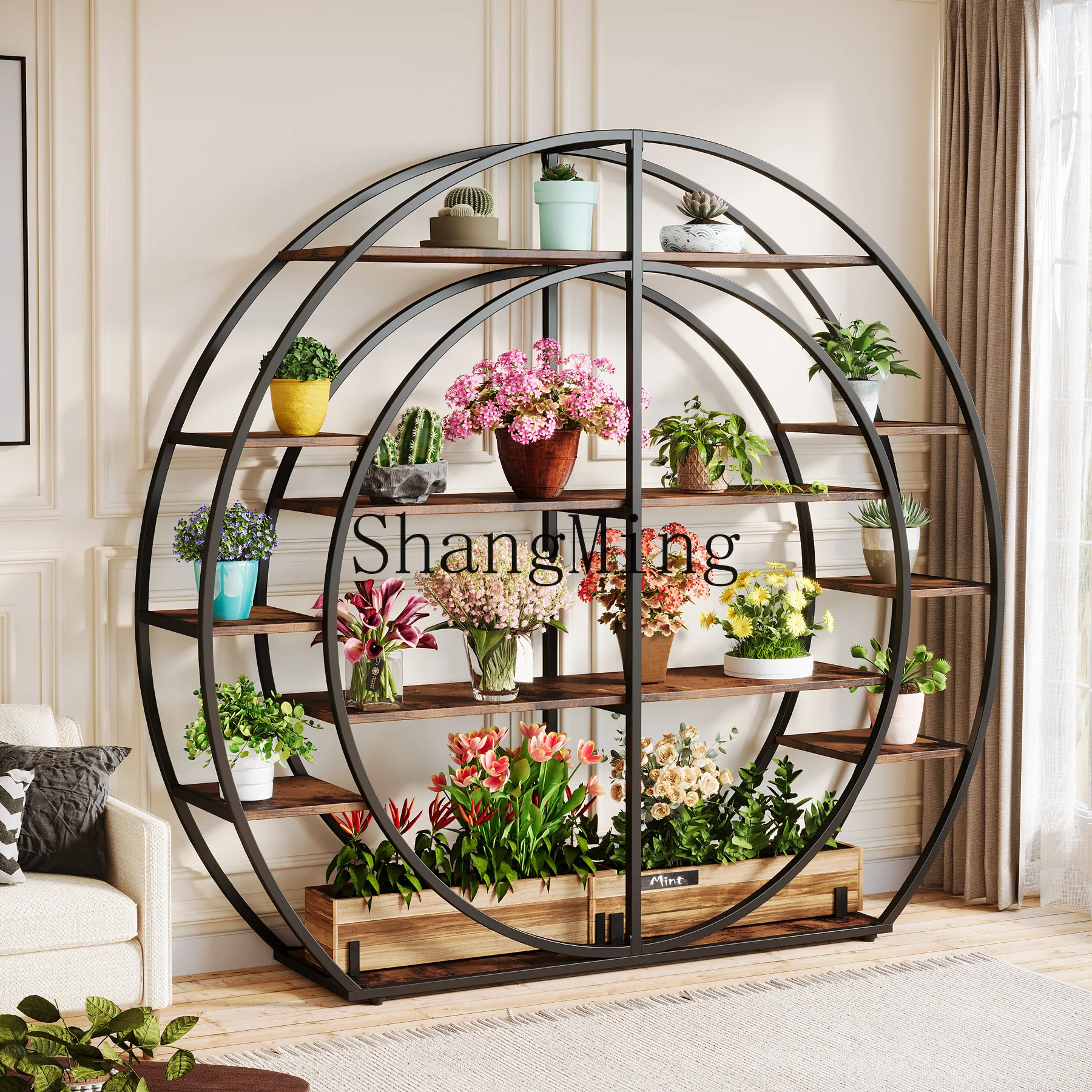 SM balcony flower rack step floor floor use multi-layer climbing vine flower pot indoor iron storage design plant stand