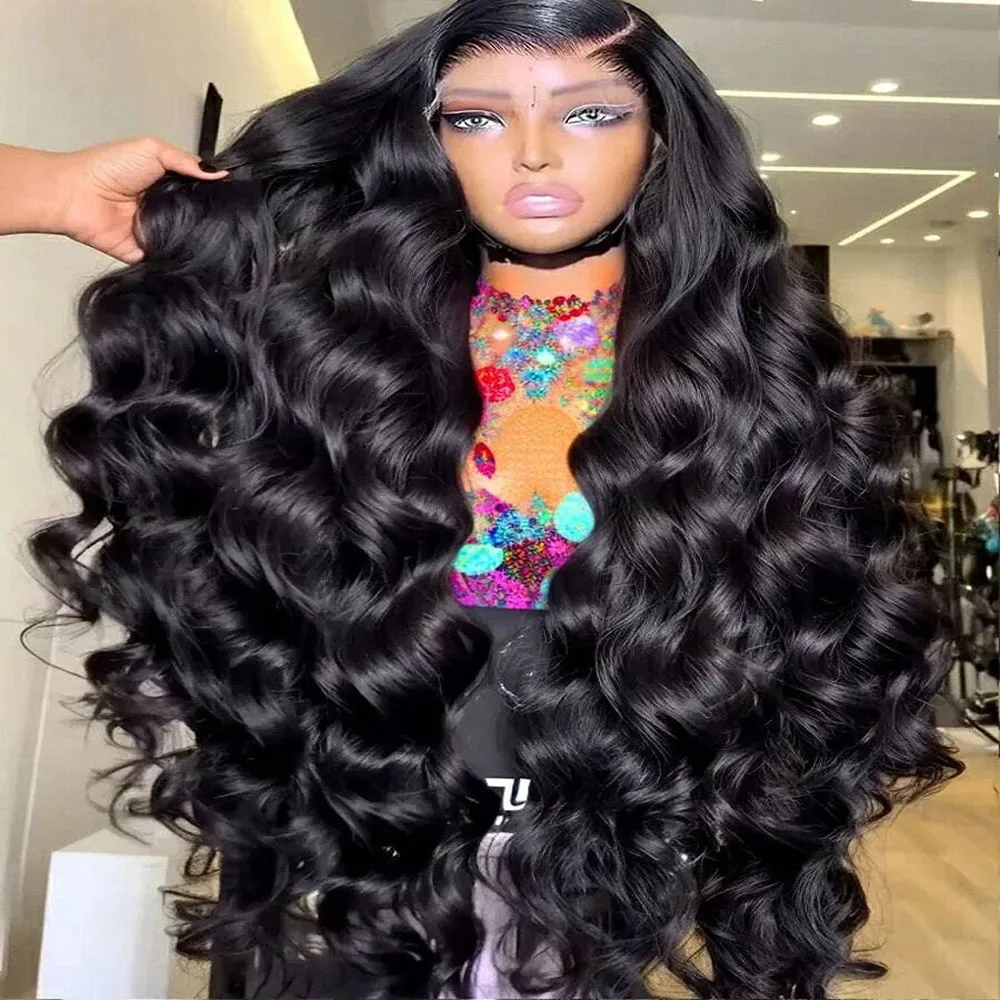 

13x6 Объемная волна Парики фронта шнурка Человеческие волосы Предварительно выщипанные Парики человеческих волос 250 Плотность 30 дюймов HD Прозрачный парик фронтальной части шнурка