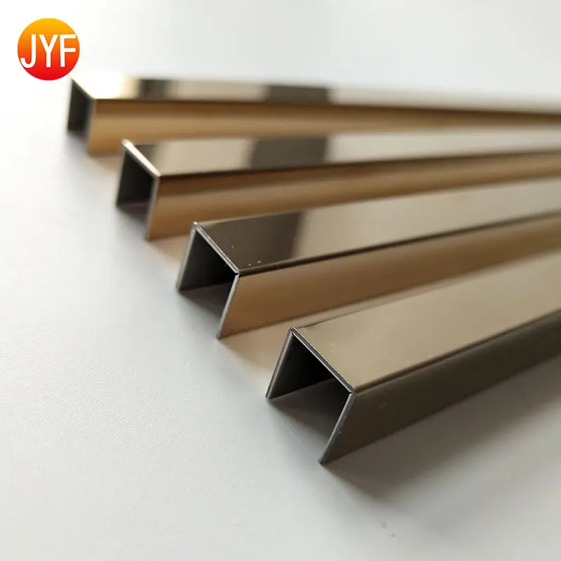 custom.ZZ0021 Custom Design Curved Tile Trim Straight Stainless Steel Trim
