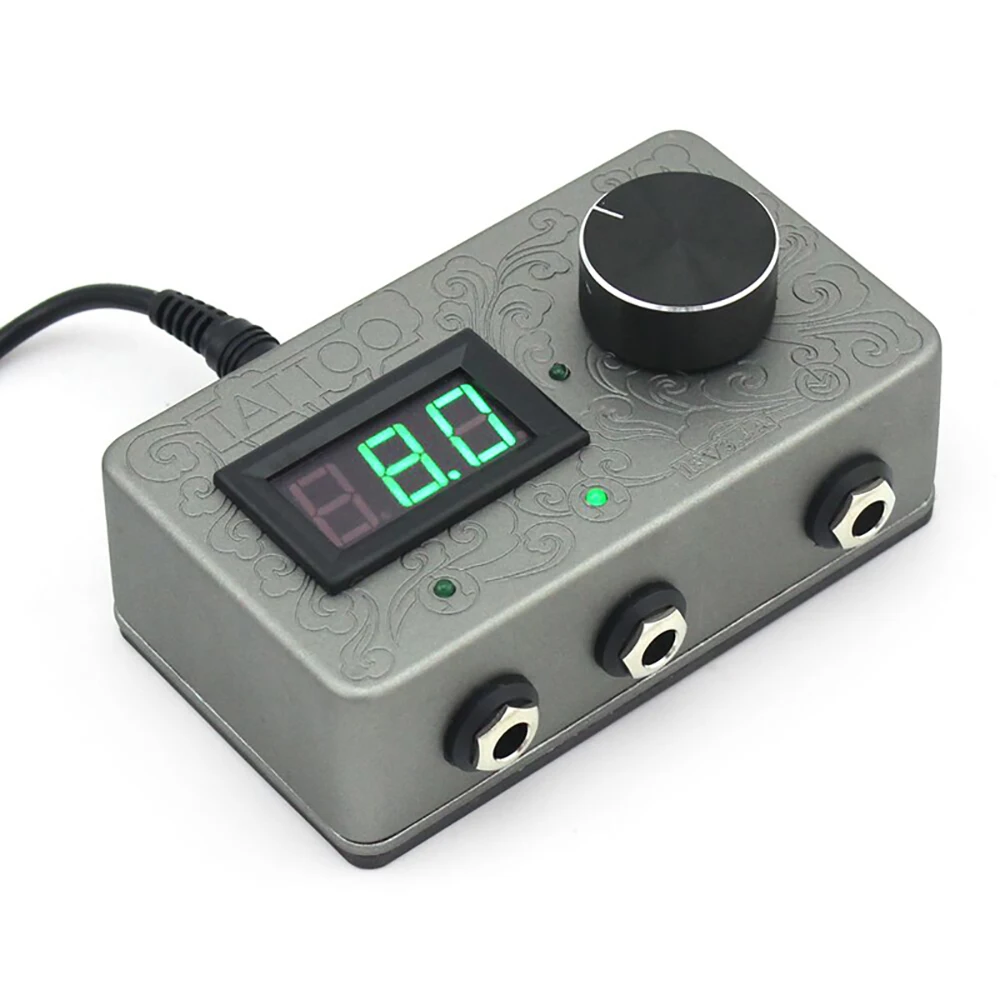 Regulator Tegangan Daya Tato Ukiran Antik 110-220V, Regulator Tato Daya Tinggi 3,4A