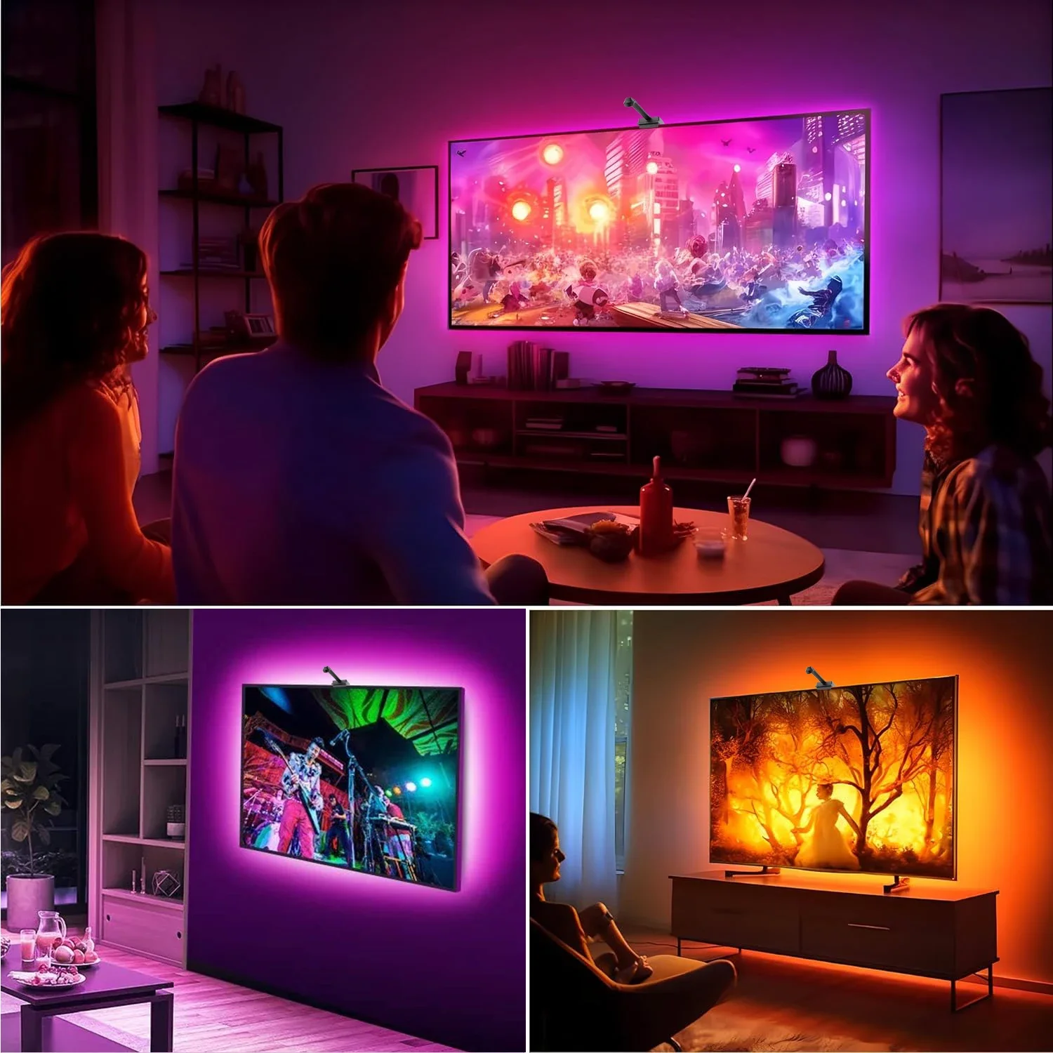 New Style LED Rgb TV Backlight Strip AR Color Gamut Sensor Collects Some Colors on The TV 12.5FT for 55-65 TV-16.4FT 70-85 Inch