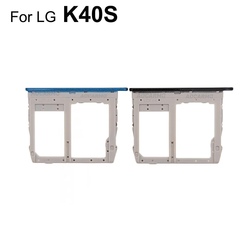 Aocarmo Sim Card Voor Lg K40S Sd Memory Microsd Houder Nano Sim Tray Slot Vervangende Onderdelen