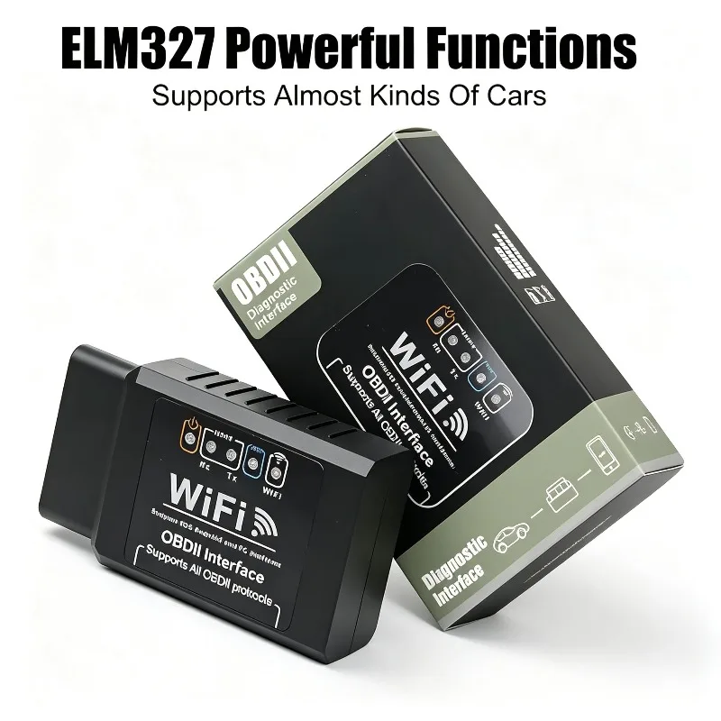 Car Accessories Wireless Car OBDII Code Reader Diagnostic Tool WIFI ELM327 V1.5 OBD2 Scanner Compatible with IPhone IOS Android