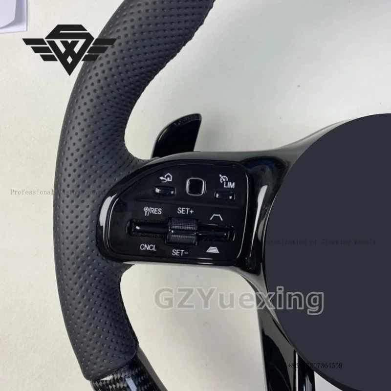 Customized Round Car Steering Wheel Suitable for Mercedes Benz 809 C300 C200 C180 W204 W211 W213 W205 W447 E63