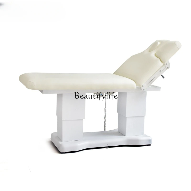 Double Lifting Anthropology Massage Couch Whole Body Treatment Electric Scraping Moxibustion Facial Facial Bed