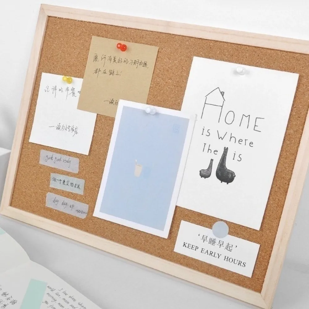 Pictures Wall Plate DIY Cork Display Panel Soft Wood Memo Bulletin Board Decorative Hanging Letter Message Boards