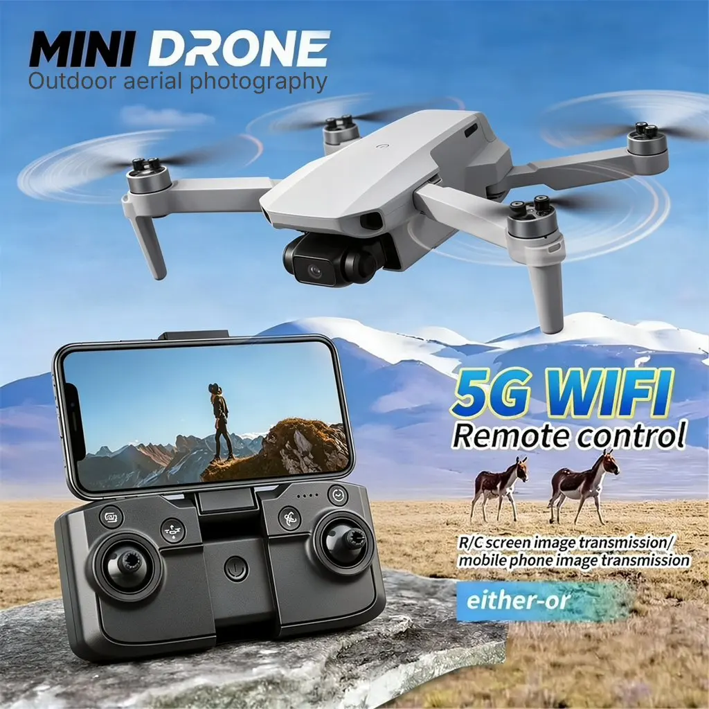 NUEVO Mini Dron Aeri100 8K HD con Cámara Dual WIFI FPV, Quadcopter con Protector de Hélices, Juguetes RC para Principiantes, Regalos de Fotografía Aérea, Gran Venta