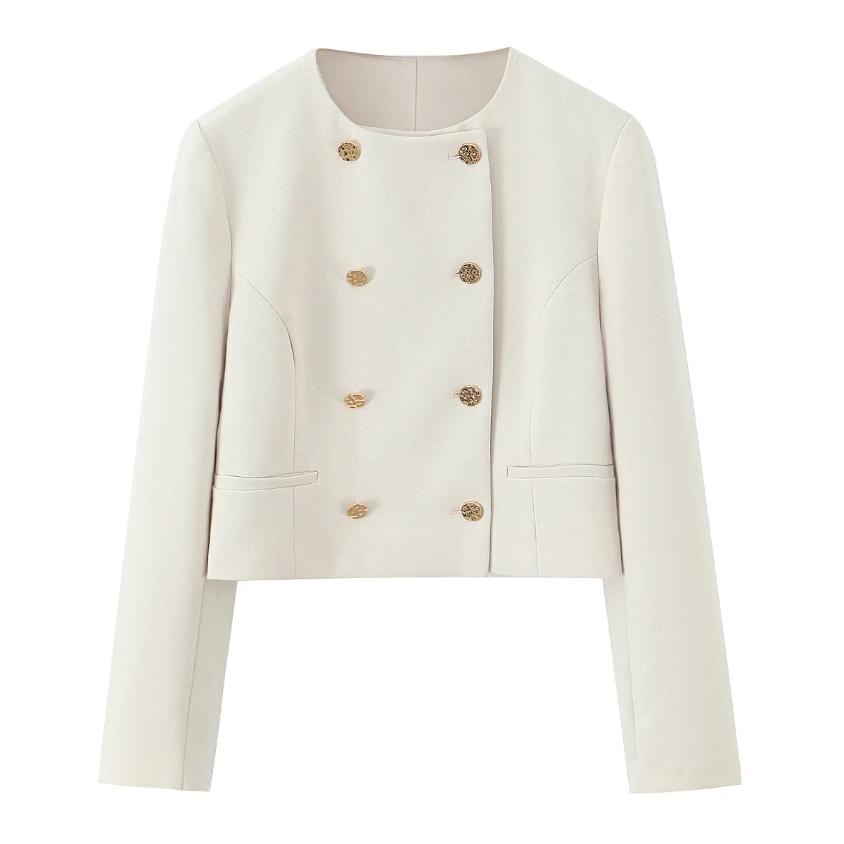 

PB&ZA2025 autumn new women's casual fashion temperament simple versatile short double-breasted suit jacket