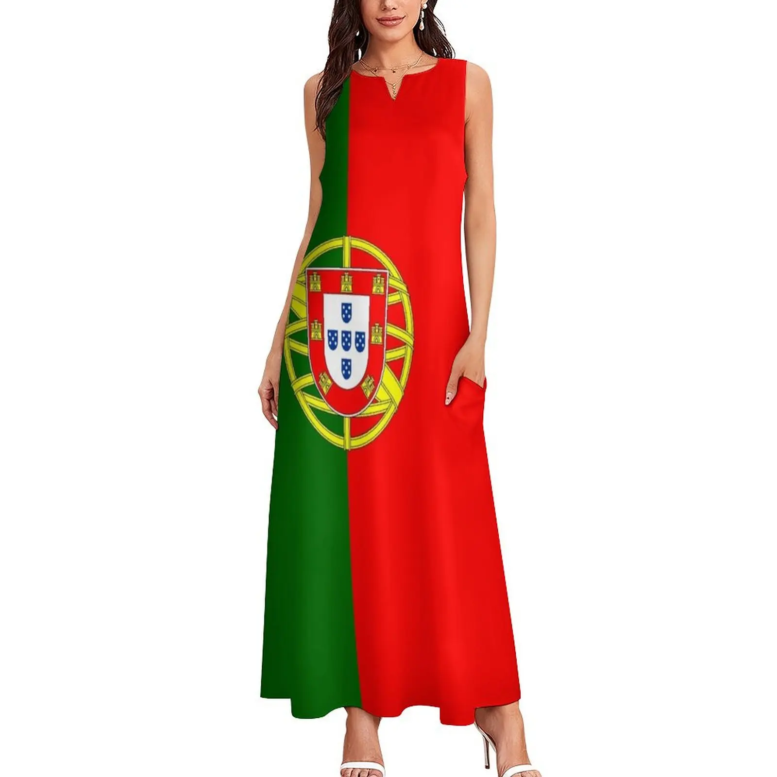 Portuguese Flag of Portugal Long Dress evening dress ladies elegant evening dresses for women 2024