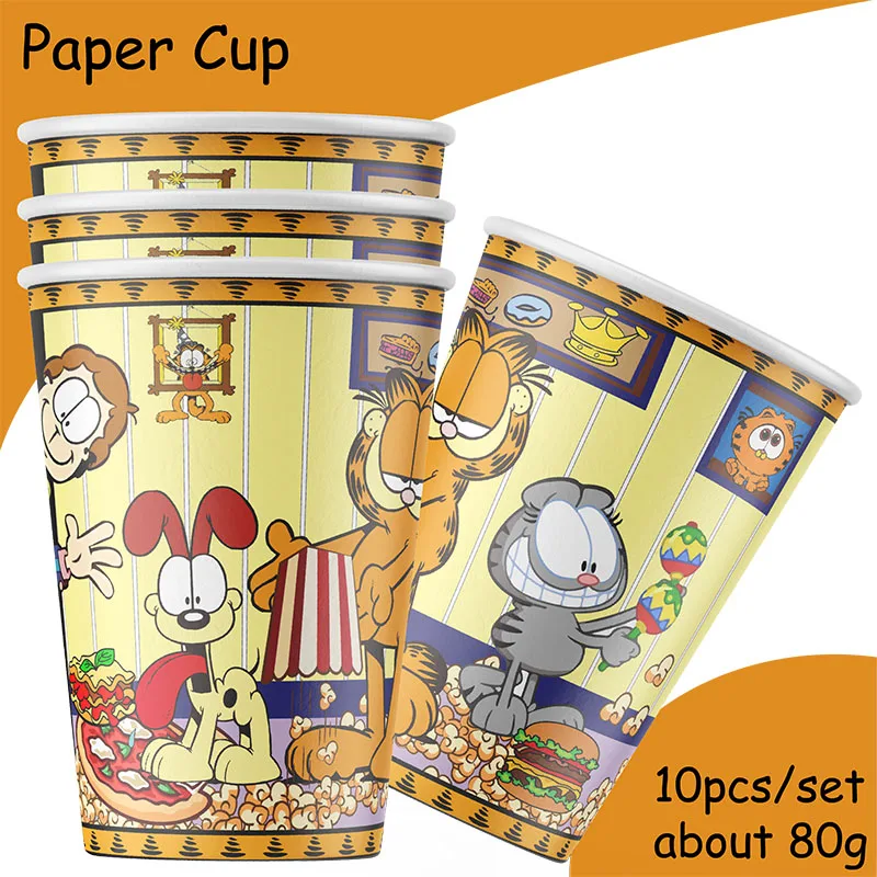 Description Picture 3 of itemGarfielde Cartoon Cute Birthday Party Supply Tableware Decoration Kid Gift Boy Balloon Cake Topper Banner Baby Shower Home Decor