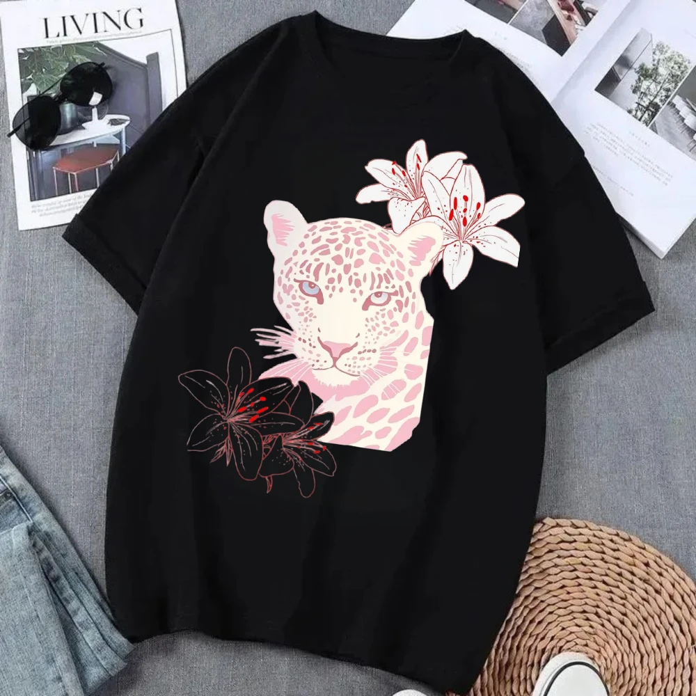 Vintage Tiger Print Short-sleeved T-shirt Retro Animal Graphic Top Cool Streetwear Tee Casual Summer Wear for Woemen Men Y2k Top