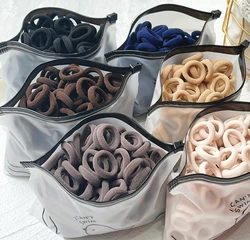 50PCS/Set Women Girls Basic Hair Bands  Simple Solid Colors Elastic Headband Hair Ropes Ties Hair Accessories Ponytail Holder