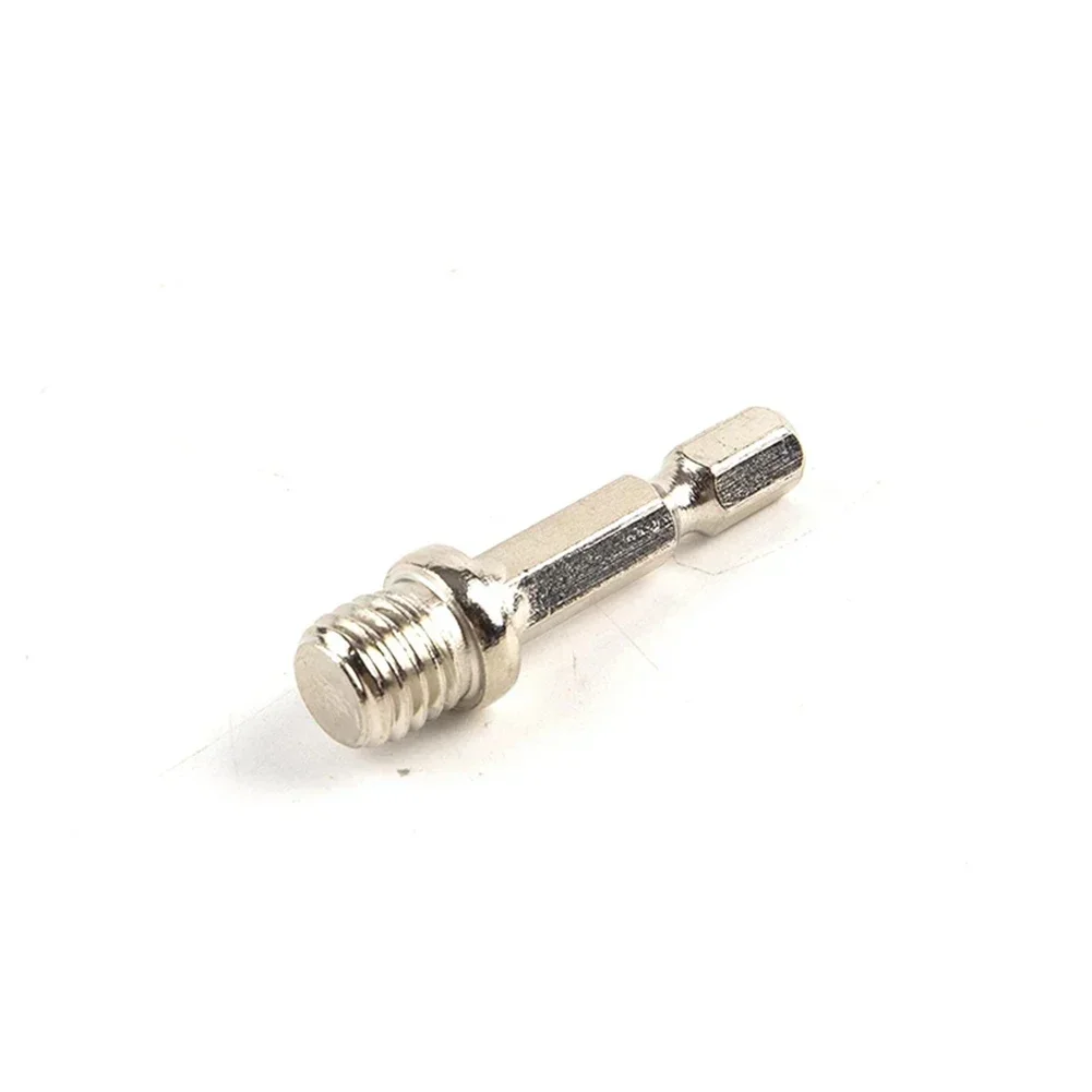 Adaptador de haste sextavada, mandril de perfuração, disco de polimento, conexão, M10, M14, 1pc, 6mm, 1/4