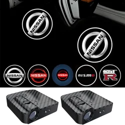 Luces de sombra de bienvenida para puerta Exterior de coche, Nissan Nismo GTR Logo Qashqai J10 x-trail T31 Kicks Navara Juke Leaf Micra Sentra