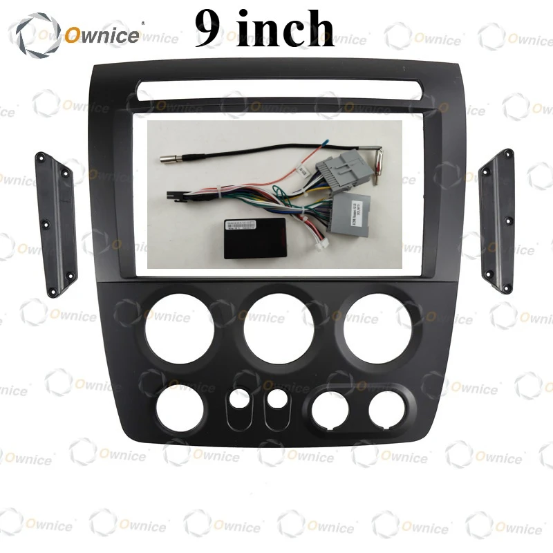 Рамка для автомобильного Android-радио Ownice 9 дюймов для Hummer H3 1 2005-2010, 2DIN, панель стереосистемы, 16-контактный кабель, блок Canbus.