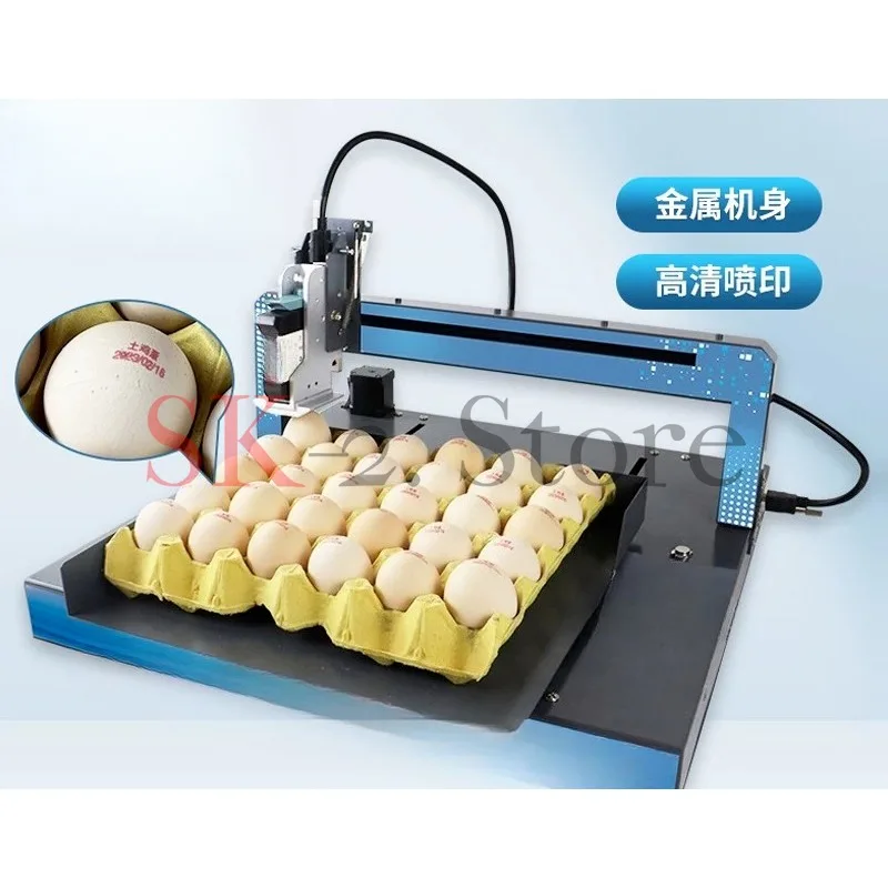 Single head egg inkjet printer high definition inkjet printing whole plate printing trademark date printing machine