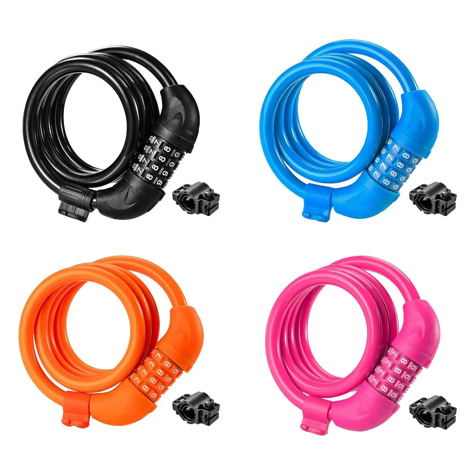 Password Bicycle Lock Bike Lock Portable Resettable Combinations, Bike Password
