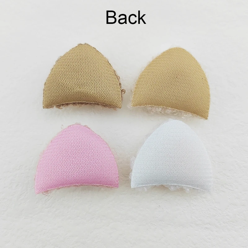 40Pcs 4CM Teddy Samt Katze Ohr Gepolsterte Appliques Für Baby Kleidung Hut Nähen DIY Headwear Haar Clip Bogen zubehör Patches – Detail 5