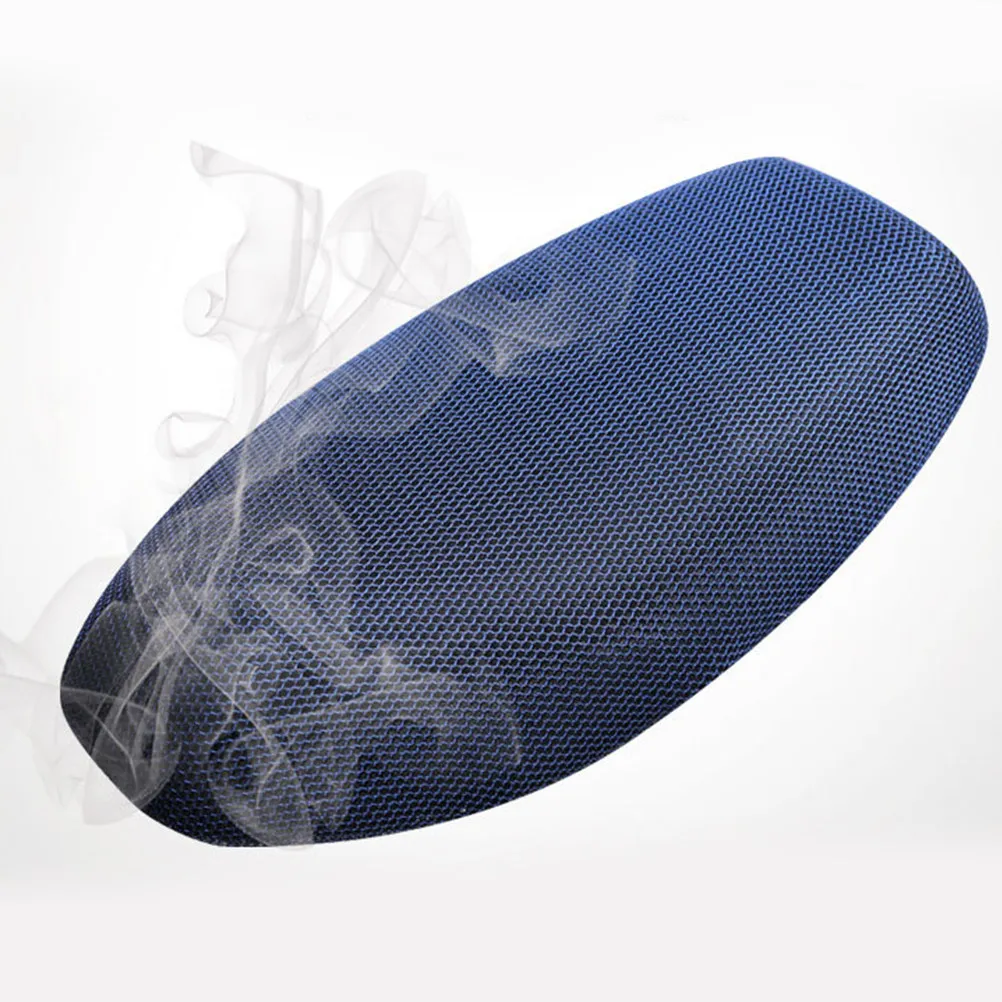 

Motorcycle Sunscreen Seat Cover Xl Size Blue Heat Insulation Cushion Breathable Wear Resistant Elastic Anti Slip Uv Protection