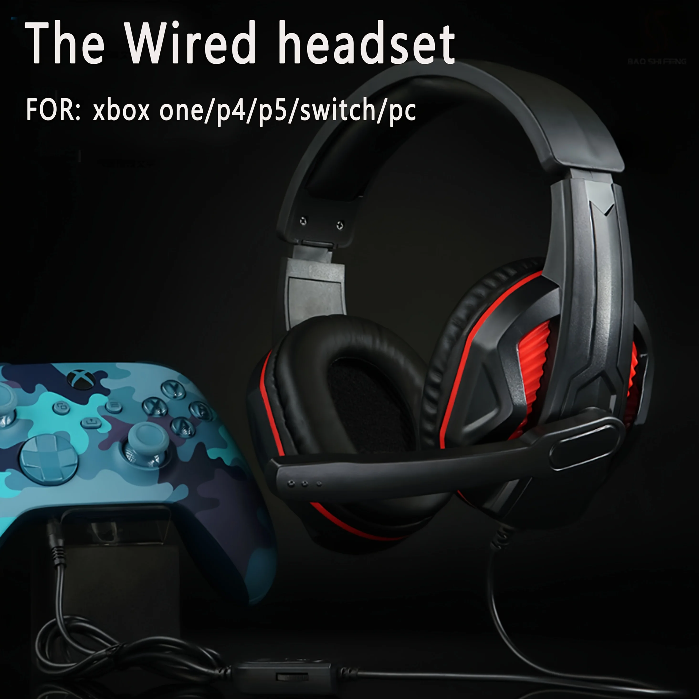 costyle gaming headset with microphone and mute is suitable for PS4, PS5, Xbox one, Nintendo Switch, view 4