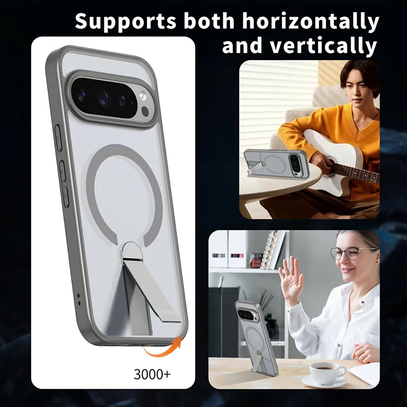 Car Mounted Magnetic Metal Invisible Bracket Phone Case For Magsafe For Google 10Pro XL 9A Lens Back Cover Protection Function - view 6
