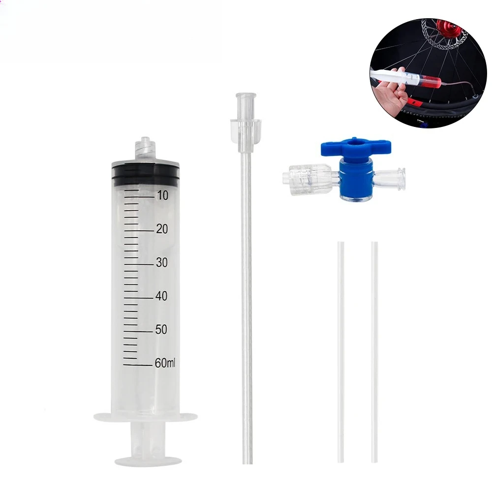 1set Tubeless Tire Sealant Injector Tool 60ml Liquid Injection for MTB Bike Tire Mineral Sealant Accessories