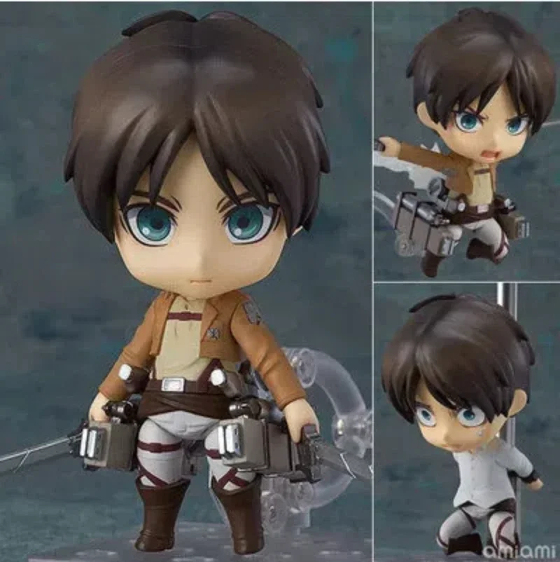 Neue 10CM Anime Angriff auf Titan Eren Jaeger kawaii Q Version kawaii Gemeinsame austauschbare Action-figuren PVC Modell Spielzeug geschenke