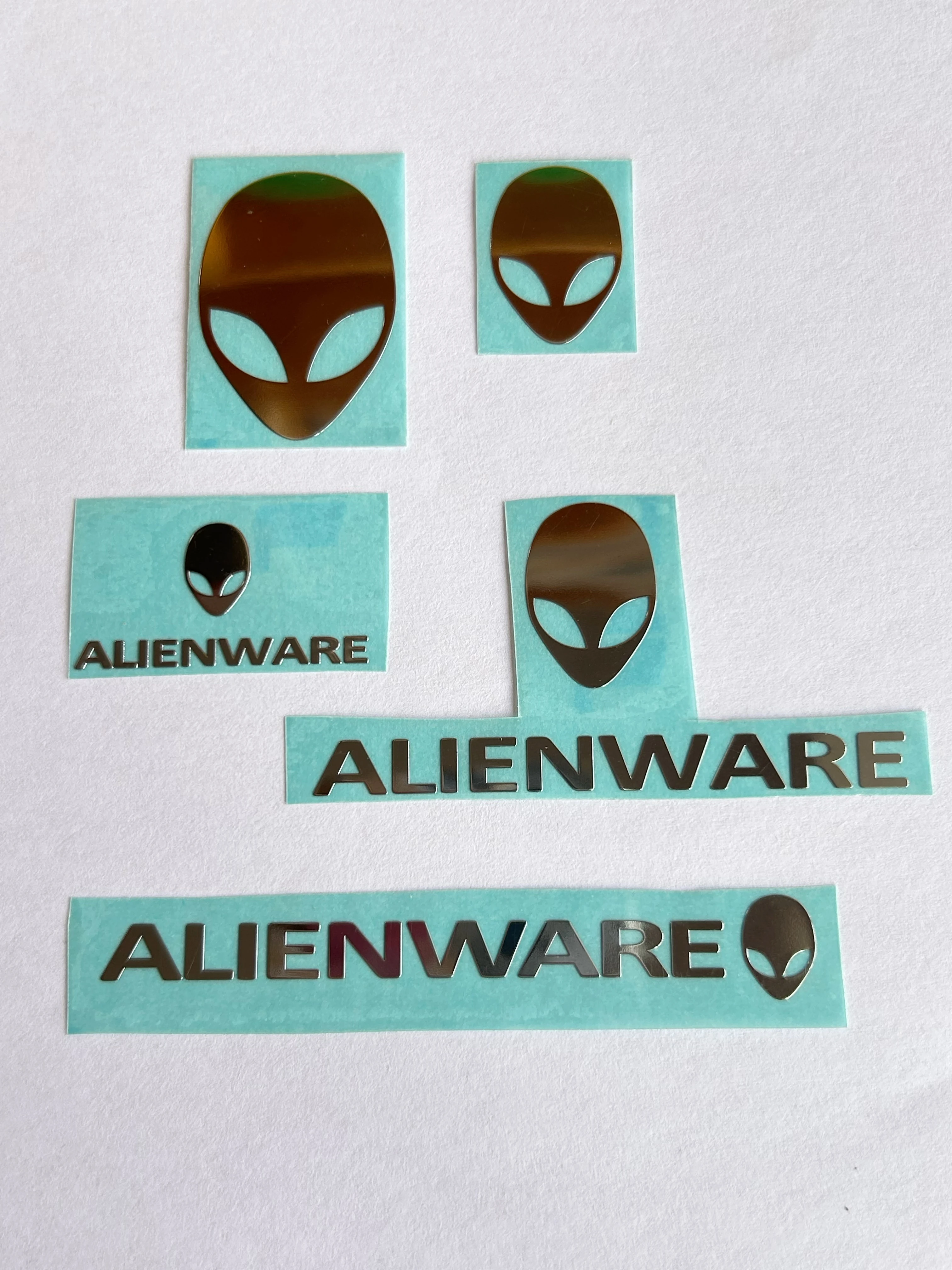 （Alien） LOGO Metal phone sticker Laptop tablet shell keyboard sticker metal stickers scrapbooking