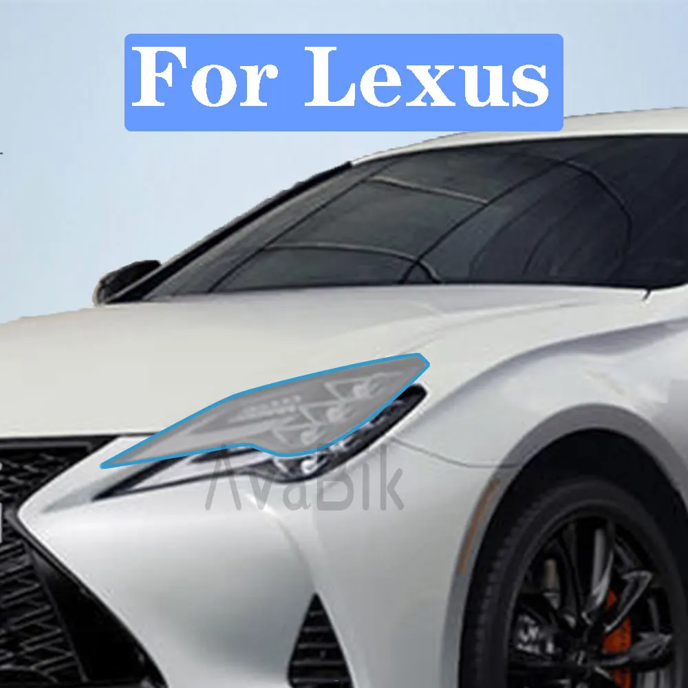 

Car Headlight Tint Protective Film For Lexus RC F RC350 2019 2020 Smoked Black Transparent TPU Sticker Anti-scratch Accessories