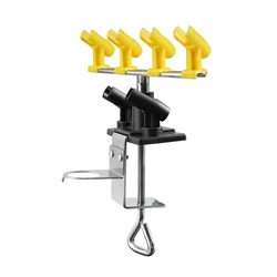 Universal Airbrush Stand Holder, Rotação de 360 °, Pistola de Peças, Airbrush Acessórios, Braçadeira, Detém Até 6 Airbrush