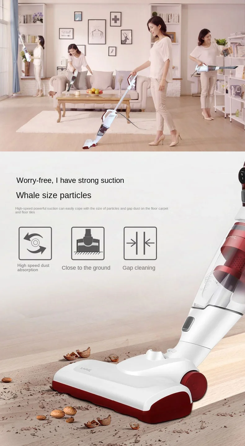 Vertical handheld vacuum cleaner household sweeper multifunctional dust collection