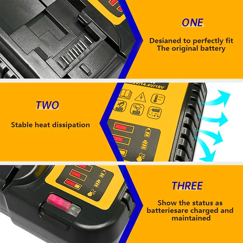 Electric Goddess Lithium Battery Charger With LED Display For Dewalt 20V Battery Pin 10.8V 14.4V 20V Battery Charger