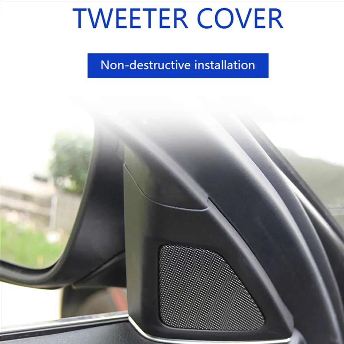 Compatible🔧Car Door Panel Audio Horn Cover Tweeter Speaker Loudspeaker Cover Trim For-BMW 5 Series 520 523 F10 2010-2014