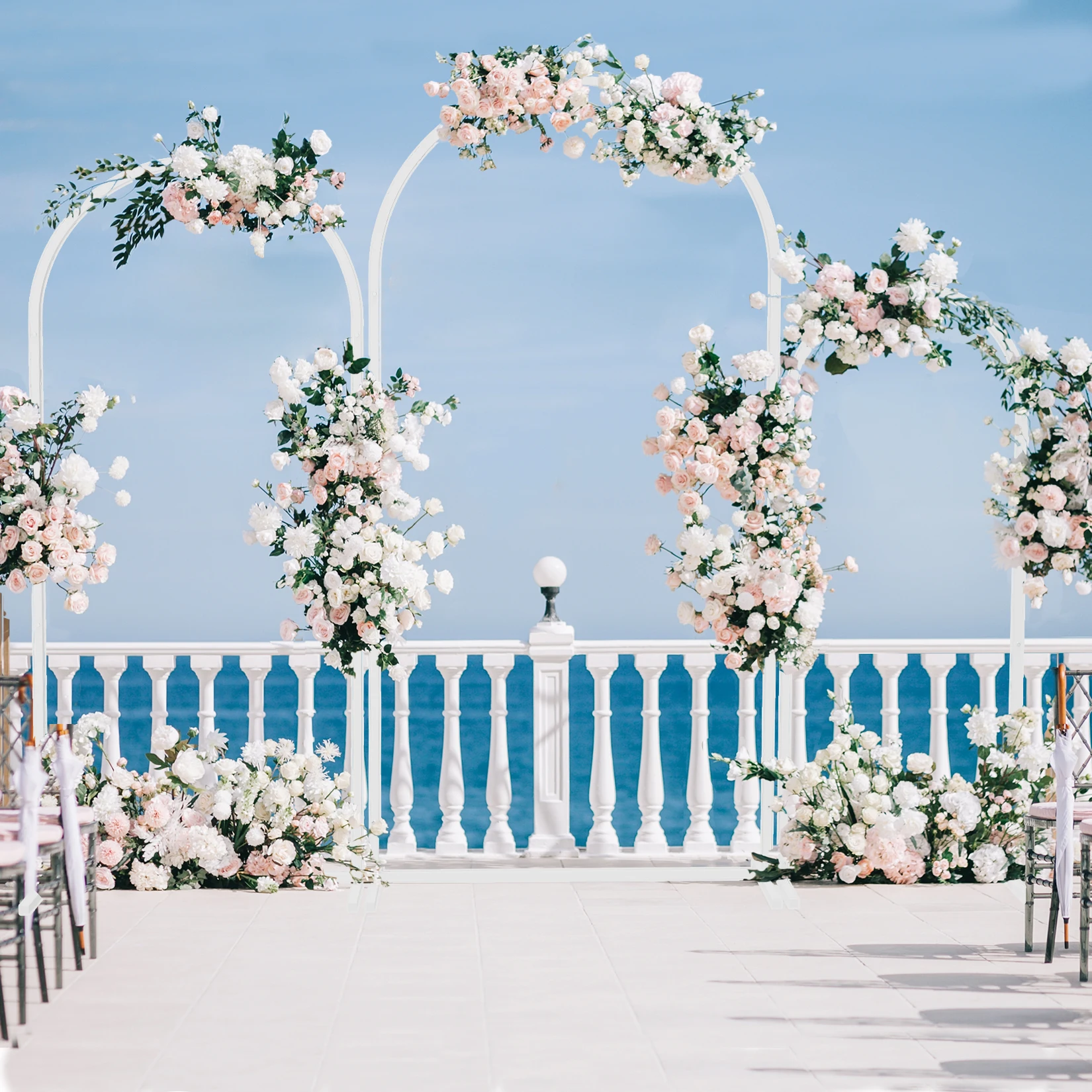 Birthday Party Banquet, DIY Balloon Arbor,Set of 3 Metal Arch Backdrop Stand, Wedding Arch Frame