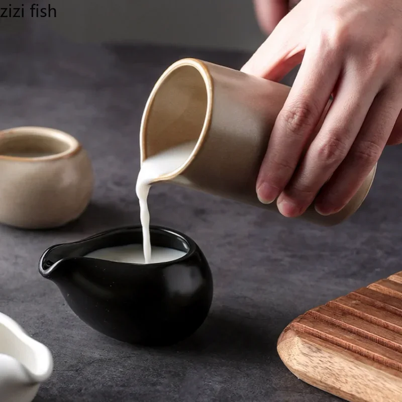 Ceramic Milk Jug Spice Dish Sauce Dish Coffee Nipple Cups Sauce Steak Bucket Snack Bowls Jugs Gravy Boats Tableware