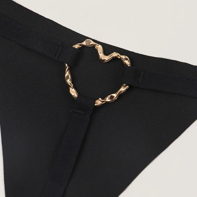 القلب التقوقع قطع سيور شفافة العشير سراويل النساء مثير الملابس الداخلية المثيرة وتتسابق الإباحية Crotchless G-سلاسل