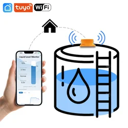 SmartLife TUYA App Intelligent Remote Tank Level Detection Smartphone Full Water Alarm System Controller For Water Level Sensor