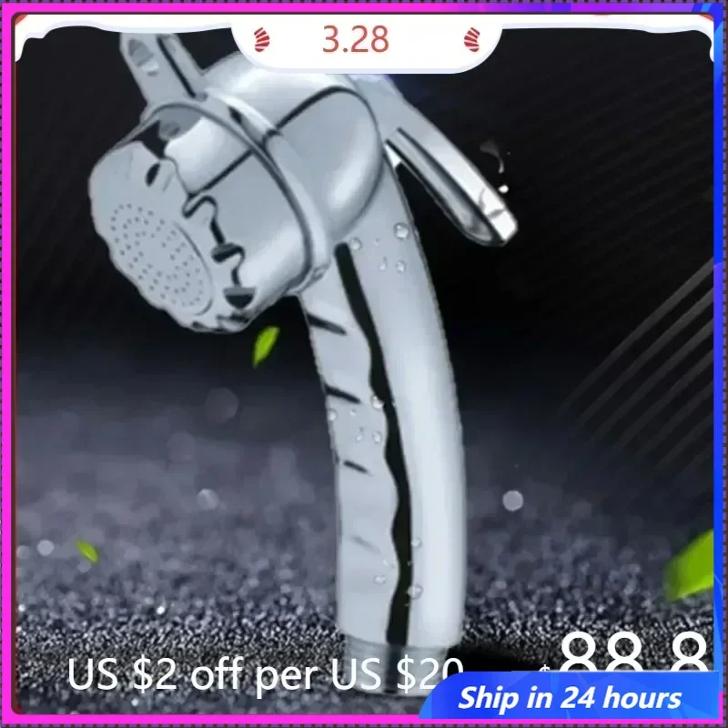 

1Pc Shower Head Bidet Shower Toilet Small Nozzle With Start/stop Button Boat Camping Motorhome Shower Bathroom Accessories