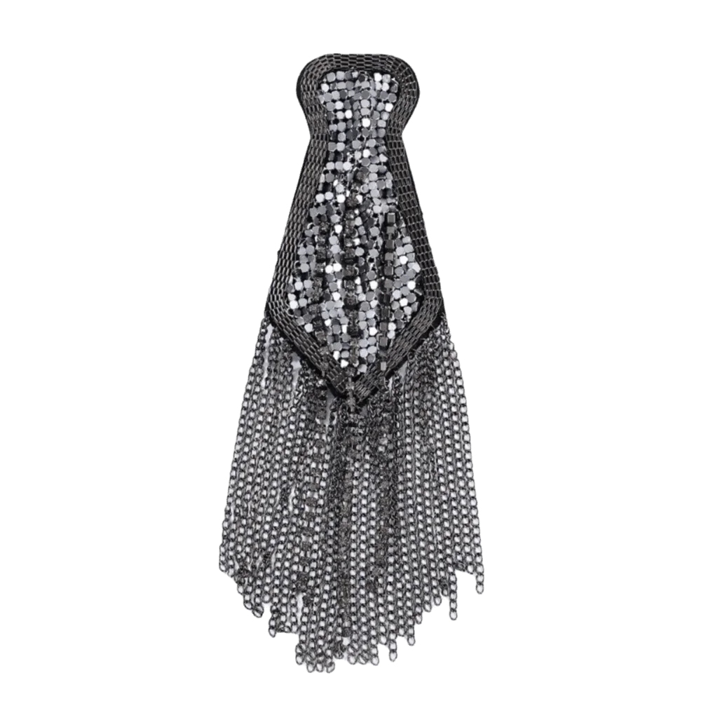 Classical Epaulet Tassel Chain Shoulder Board Punk Alloy Star Shoulder Flash Breastpin Pin Epaulette Cosplay
