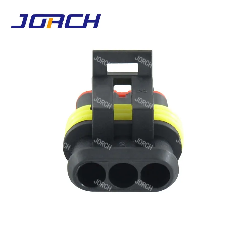 5sets 3 pin tyco amp auto waterproof wire harness female connector electrical cable plug 282087-1