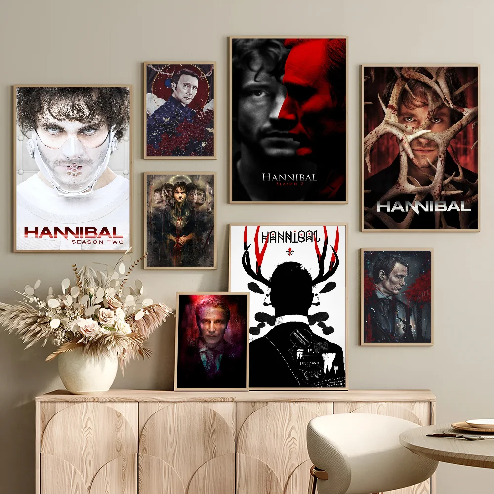 Hannibal Classic Movie Posters Waterproof Paper Sticker Coffee House Bar Decor Art Wall Stickers