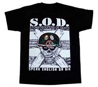 S.O.D. SOD STORMTROOPERS OF DEATH SOD Short - Long Sleeve New Black  European and American Style Pure  T-shirt