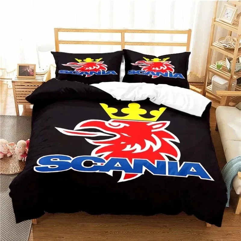 

Scanias Truck Logo Bedding Set Boys Girls Twin Queen Size Duvet Cover Pillowcase Bed Kids Adult Fashion Home Textileextile