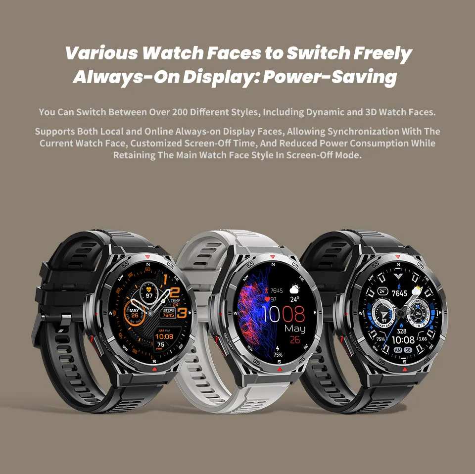 2026 novo 3atm à prova dwaterproof água natação relógio inteligente embutido gps bússola de fitness rastreamento hd bluetooth chamada 500mah smartwatch para homem