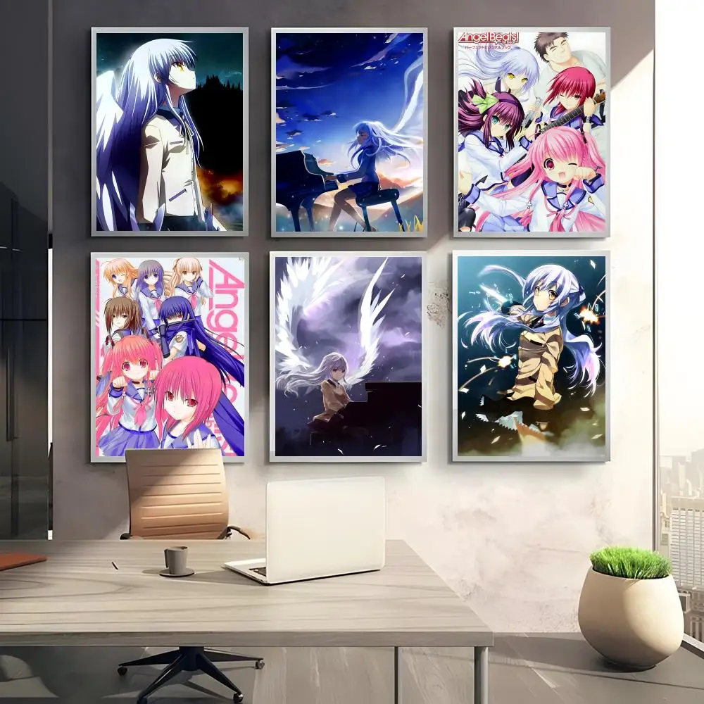 Classic Anime A-Angel Beats Poster Perfect Sticker Self Adhesive Art Designed for Home Dining Office Spaces