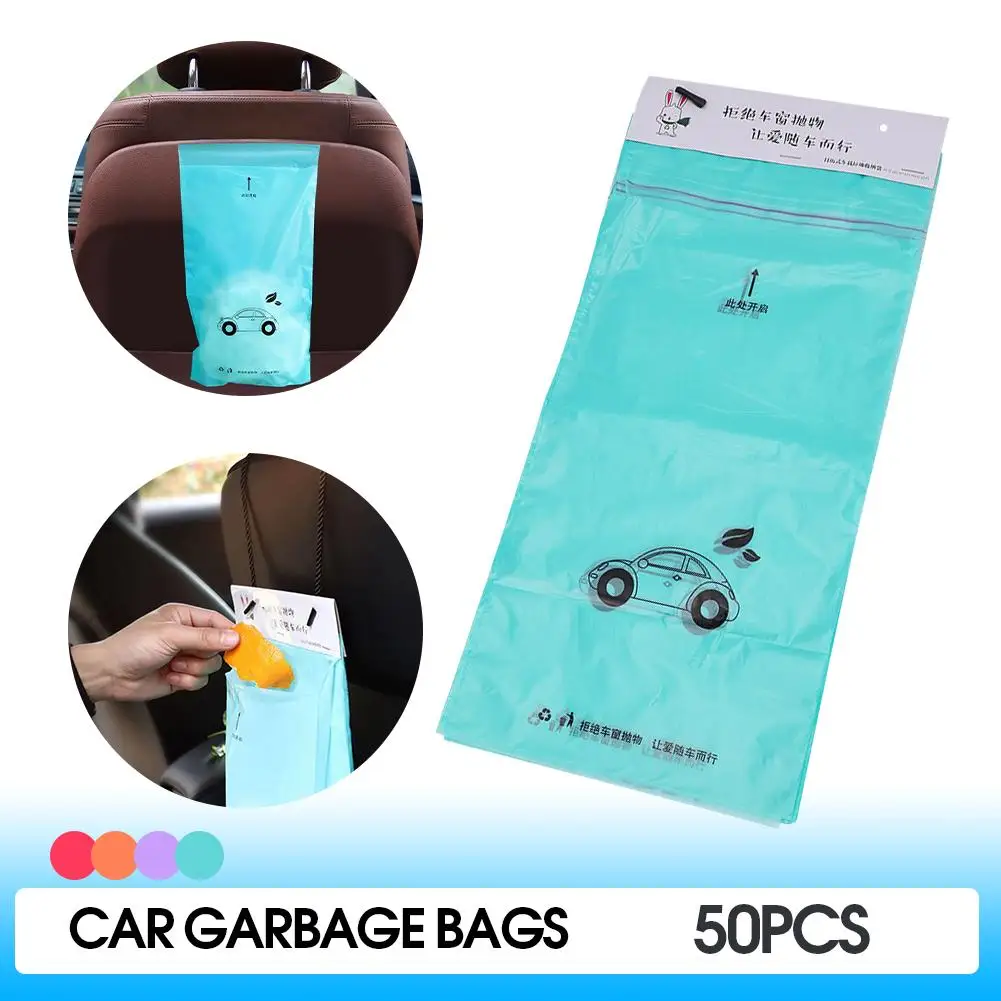 Car Trash Bag Disposable Self-Adhesive Garbage Can For Auto Seat Back Hanging Trash Bag Office Kitchen Garbage Storage Bag view 3