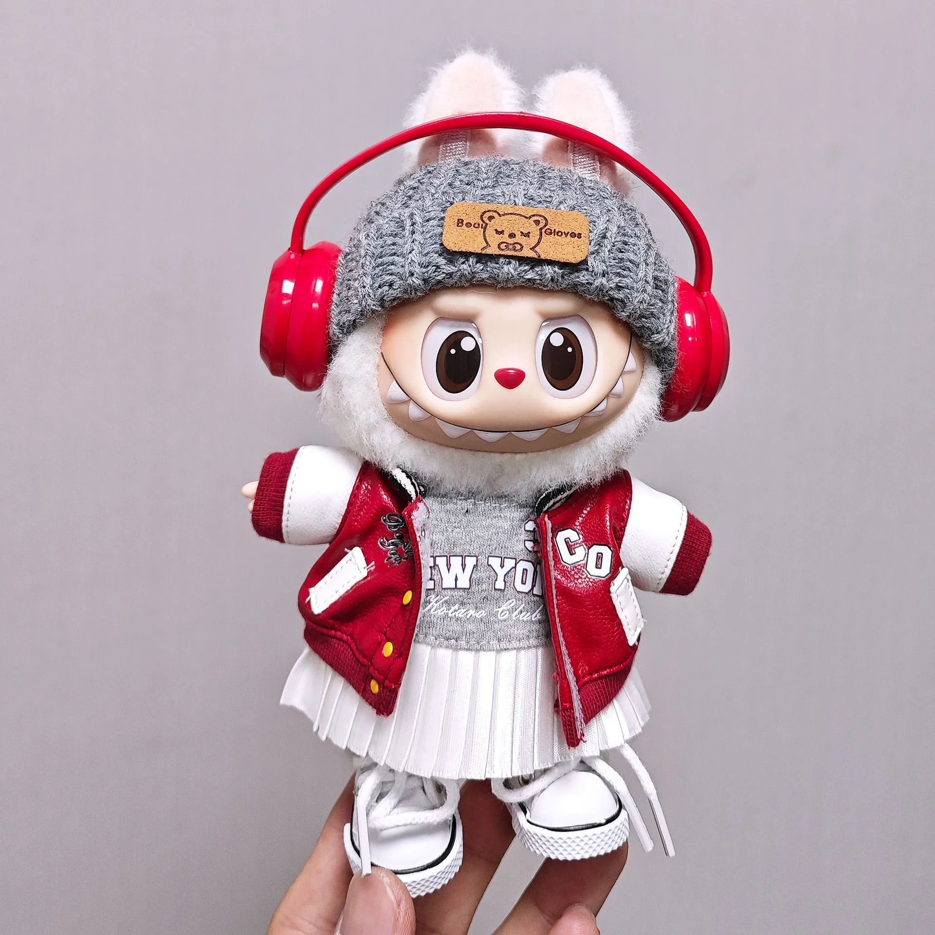 seulement-des-vetements]-vetements-pour-bebe-labu-17-cm-vetements-de-baseball-cola-ensemble-jupe-vetements-pour-bebe-labubu-a-la-mode